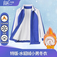 育達深圳小學(xué)生校服秋冬季運動(dòng)服套裝男女生冬裝上衣長(cháng)袖外套長(cháng)褲校褲 特版-水貂絨小男冬衣 140