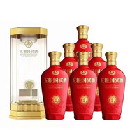 五糧液股份公司濃香型白酒禮盒裝糧食酒  52度 500mL 6瓶 21年五糧國賓珍品