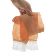 珊詩(shī)麗兒童打底褲夏季薄款女童七分褲襪網(wǎng)眼木耳卷邊嬰兒寶寶打底襪外穿 蕾絲邊橘色 80 S褲長(cháng)30 建議身高70-80cm