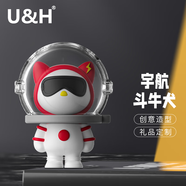 U&H 萌寵u盤(pán)宇航員可愛(ài)卡通創(chuàng  )意優(yōu)盤(pán)辦公手機電腦兩用大容量高顏值好看U盤(pán)禮物個(gè)性定制送禮送男女友 宇航斗牛犬-USB3.0【配TypeC轉接頭】 128GB
