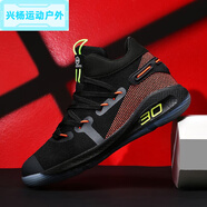 賀楊喻籃球鞋高幫男減震戰靴NBA禁穿2025春新款curry6球鞋男 鎏金黑(黑金) 37