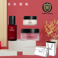 香奈兒（Chanel）一號(hào)紅山茶花套裝護(hù)膚品禮盒女友禮物 護(hù)膚三部曲禮盒-精華液30ml+眼部