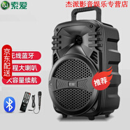 索愛(ài)（soaiy） 戶(hù)外藍牙音響廣場(chǎng)舞拉桿音箱便捷手提大音量跳舞音響 8吋標配（T15）+單有線(xiàn)話(huà)筒