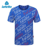 樂菲圖（lafetto）短袖t恤男夏季薄款寬松休閑百搭短袖衣服男生潮牌半袖體恤男裝 藍(lán)色 XL