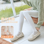 督型（DUXING）兒童舞蹈襪成人連褲襪秋冬龍爪毛薄絨款奶白打底襪白色打底褲 300克加厚款白色 1條 連褲襪