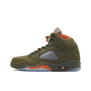 耐克（NIKE）AIR JORDAN 5 AJ5 喬5男子籃球鞋 軍橄欖綠DD0587-308 40