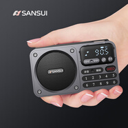 山水（SANSUI） 收音機(jī)老人便攜式可充電插卡音箱戶外迷你小音響無線藍(lán)牙音箱隨身聽音樂播放器廣播唱戲機(jī)評書機(jī) M30星艦灰【標(biāo)配版】