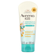 艾維諾（Aveeno）美國代購Aveeno baby艾維諾嬰兒童防過敏物理防水防曬霜SPF50 綠色SPF50舒緩鋅氧礦防曬乳88ml