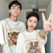 一寸相思情侶裝夏季短袖t恤男套裝新款寬松潮流一男一女學(xué)生百搭高中班服 女白+男白 女M+男L