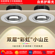 拉伯塔雙層彩虹射燈嵌入式全光譜小山丘家用客廳臥室過(guò)道超薄電視墻洗墻 全光譜升級(jí)：7W【白光6000K】