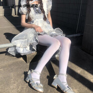 畫(huà)崇高個(gè)子偽娘加大白色女裝連褲襪子190超長(cháng)打底春秋款JK絲襪 白色(連褲襪)保密發(fā)貨 特大碼適合185高(200斤內穿)