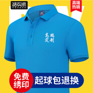 皓衣閣企業(yè)Polo文化衫定制印logo工作服T恤刺繡冰絲工衣定做活動(dòng)聚會(huì)衫 【冰離子商務(wù)款】湖藍(lán) S