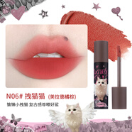 花洛莉亞（FLORTTE）花洛莉亞怪美莉亞奶糕唇霜奶油日報唇部柔焦MIKKO聯(lián)名款唇泥唇露 N06#（拽貓貓）美拉德橘棕