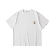 Fun潮牌夏季男士短袖t恤寬松潮流簡(jiǎn)約休閑卡通圓領(lǐng)半袖體恤上衣 白色 S