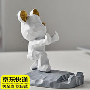 柒十柒 小熊手機支架 桌面擺件辦公室好物ins可愛(ài)創(chuàng  )意小熊推手支架卡通小熊網(wǎng)紅支架生日禮物送朋友同學(xué) 白色-小熊推手-手機支架