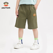 大嘴猴（paul frank）童裝男童短褲夏季外穿洋氣中大童薄款夏裝運動(dòng)新款寬松五分褲 軍綠 120