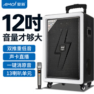 夏新（Amoi）廣場(chǎng)舞音響戶外K歌拉桿移動(dòng)藍(lán)牙音箱直播家用12英寸三分頻低音炮擴(kuò)音器帶麥克風(fēng) 12吋五分頻13喇叭(單無(wú)線話筒)