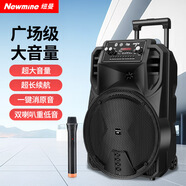 紐曼N509廣場舞音響移動家用戶外K歌藍(lán)牙音箱拉桿便攜式重低音大音量超長續(xù)航帶麥克風(fēng) 12吋