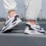 耐克（NIKE）官方艦店男鞋夏季新款運動(dòng)鞋AIR MAX后掌可視氣墊鞋休閑鞋跑步鞋 DX3666-100/AIR MAX/白黑銀灰 42.5