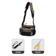 杰米仕（JMISI）路亞包插桿包多功能戶外垂釣腰包斜挎包背包單肩包路亞收納水滴輪 野戰(zhàn)迷彩+路亞鉗+控魚器