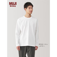 無(wú)印良品（MUJI）天竺編織 圓領(lǐng)AB1L3A5S 白色 XL 