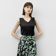 顏域打底背心女士2024春季時(shí)尚通勤內搭氣質(zhì)百搭無(wú)袖上衣 黑色 S/36