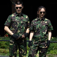 夏季新式迷彩服套裝男短袖薄款透氣耐磨軍迷軍訓(xùn)服表演服工作服女 短袖獵人套裝（上衣+下褲） 170/L
