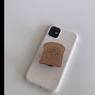瑞桓柏韓國小眾來自首爾的立體面包支架適用于iphone1314promax手機殼適 可降解米白3D面包軟殼 華為nova5