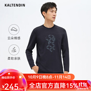 KALTENDIN LIFEKALTENDIN卡爾丹頓長袖莫代爾上衣男秋冬新款圓領(lǐng)套頭休閑T恤衫 N8藍(lán)色 3XL 185/108A 85-90kg