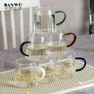 半物生活涼水壺玻璃耐高溫防爆加厚家用大容量飲用水壺喝杯茶壺套裝冷水壺 裙朵6色杯套裝帶禮盒