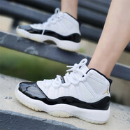 耐克（NIKE）Air Jordan 11 AJ11 DMP 男女鞋喬11黑白復(fù)古高幫運(yùn)動耐磨籃球鞋 378038-170女款GS 37.5
