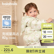 巴拉巴拉嬰兒花版羽絨服女童冬季短款外套保暖甜美時尚萌208424107010