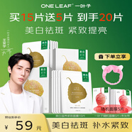 一葉子面膜美白補水保濕祛斑淡斑提亮膚色滋潤免洗面膜美白補水面膜 美白滋養緊致面膜