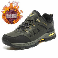 西域駱駝登山鞋男秋冬棉鞋加絨保暖男鞋防滑徒步旅游鞋耐磨情侶戶(hù)外運動(dòng)鞋 A30軍綠棉 39