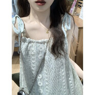 GOCHIEI復(fù)古拼接流蘇連衣裙女春夏季2025新款小香風(fēng)甜美裙子氣質(zhì)吊帶長(zhǎng)裙 圖色 L