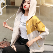 貴蘭姿工裝外套女士春秋季2025新款高檔韓版學(xué)生小香風(fēng)寬松風(fēng)衣上衣服 款3姜黃色 L （建議120-140斤）