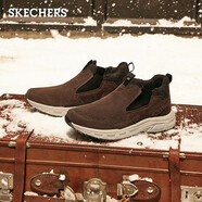 斯凱奇（Skechers）男鞋潮流百搭高幫男靴商務(wù)工作鞋舒適軟底緩震休閑運動(dòng)鞋237283C