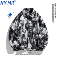 NY-MR潮牌聯(lián)名小香風(fēng)夾克男春秋季男士休閑男士外套簡(jiǎn)約百搭衣服 BB-242#黑色 XL