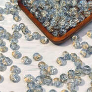 安緹美冰裂琉璃珠古風(fēng)菩提串珠散珠手鏈diy配件玻璃珠項鏈閨蜜學(xué)生一對 金烏長(cháng)空 50顆裝 8mm