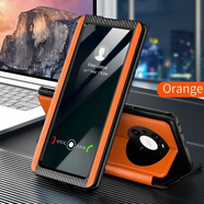 VIVO【品質(zhì)原裝】適用于vivoy11手機殼y10真皮保護套y100翻蓋式y(tǒng)100i 橙色(收藏送膜) vivo Y11
