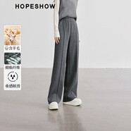 紅袖肌理感氣質(zhì)休閑褲秋冬季新款女裝今年流行的寬松垂感顯瘦闊腿長褲 灰060（M碼L碼XL碼預(yù)售11.12） XS