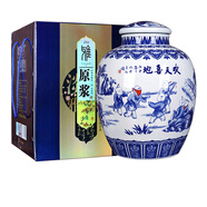 北國風(fēng)光青花瓷瓶山西清香型白酒泡酒大壇裝白酒酒水高粱酒收藏禮盒酒 60度 5000mL 1壇 歡天喜地 陶瓷壇裝