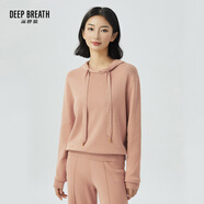 深呼吸DEEP BREATH女裝簡(jiǎn)約百搭連帽套頭衛衣針織衫上衣女A300858 櫻花粉 XL (5碼)