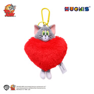 皓奇樂(lè )（HUGKIS）貓和老鼠毛絨玩具鑰匙扣書(shū)包包掛飾可愛(ài)搞怪卡通周邊玩偶公仔掛件 12cm湯姆貓甜心款 【現貨速發(fā)】