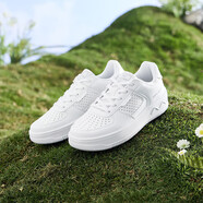 361°運動(dòng)女鞋秋冬季透氣開(kāi)學(xué)厚底增高小白休閑板鞋子女682426611-1