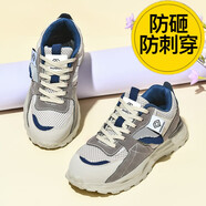 跑魚(yú)（RunningFish）勞保鞋女超輕便鋼頭女士式四季新款秋季防砸工作透氣帶鋼板鋼包頭 929灰色【鋼頭防砸+防刺穿】 42