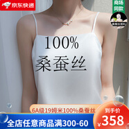 XHUE真絲吊帶背心女西裝內(nèi)搭重磅100%桑蠶絲美背上衣夏小西裝打底衫 白色【D19一字領】 XL（120-135）