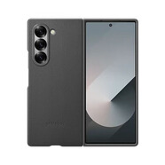 三星Galaxy Z Fold6 原裝手機殼 環(huán)保生態(tài)皮保護殼 皮質(zhì)手機套 灰色