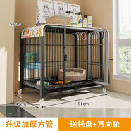 裳淇兔子籠子室內(nèi)家用養(yǎng)兔專用大號(hào)豚鼠荷蘭豬籠大雙門寵物兔子窩狗籠 精養(yǎng)兔兔籠加固【有托盤易清洗】 加粗黑色61*45*58【可養(yǎng)多只兔兔】