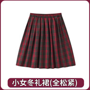 育達(dá)深圳校服小學(xué)生冬季統(tǒng)一禮服套裝秋冬季毛衣襯衫馬甲西褲褲子冬裙 小女冬禮裙（全松緊） 160cm